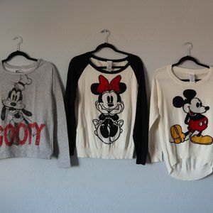 Disney mickey minnie pluto womens sweater bundle